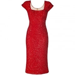 L Wren Scott Red Sequin Dress at Net A Porter