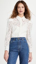 L039AGENCE Jenica Lace Blouse at Shopbop