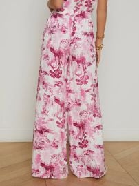 L39AGENCE - Ivy Wide-Leg Pant in WhitePink Porcelain Toile at L'Agence