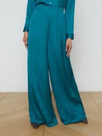 L39AGENCE - Lilllian Wide-Leg Pant in Ocean Teal at L'Agence