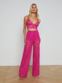 L39AGENCE - Livvy Lace Trouser in Light Ruby at L'Agence