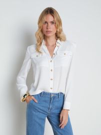 L39AGENCE - Maisy Cargo Pocket Shirt in Ivory at L'Agence