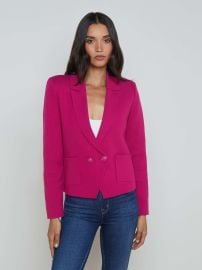 L39AGENCE - Sofia Knit Blazer in Ruby at L'Agence