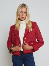 L39AGENCE - Sylvia Collared Jacket in Garnet RedCopper at L'Agence