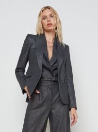 L39AGENCE Chamberlain Blazer in Grey Herringbone at L'Agence