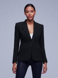 L39AGENCE Chamberlain Tweed Blazer In BlackBlack at L'Agence