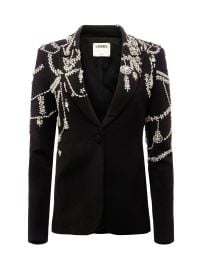 L39AGENCE Clementine Crystal Blazer In BlackCrystal at L'Agence