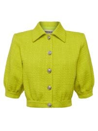 L39AGENCE Cove Tweed Jacket In Lime at L'Agence