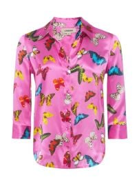 L39AGENCE Dani Blouse in Sugar Plum Multi Butterflies at L'Agence