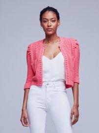 L39AGENCE Delilah Cardigan in Coral Rose at L'Agence