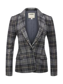 L39AGENCE Diana Blazer In Metallic Multi Plaid at LAgence