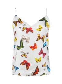 L39AGENCE Jane Camisole Tank in White Multi Butterflies at L'Agence