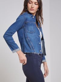 L39AGENCE Janelle 34 Sleeve Denim Jacket In Authentique at L'Agence