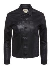 L39AGENCE Janelle Coated Jacket In Saturated Black Coated at L'Agence