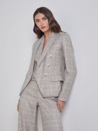 L39AGENCE Kenzie Blazer in IvoryNeutral Multi at L'Agence