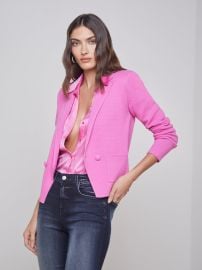 L39AGENCE Sofia Knit Blazer in Hot Pink at L'Agence