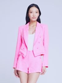 L39AGENCE Wayne Linen Blazer in Sugar Plum at L'Agence