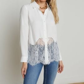 L39Agence - Adalee Lace Inset Blouse Snagged amp Bagged at Snagged & Bagged