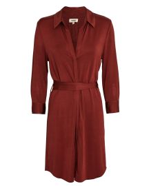 L39Agence Addison Tie-Waist Shirt Dress reg at Intermix