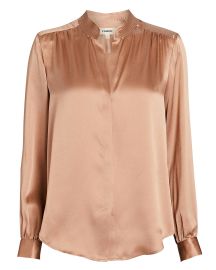 L39Agence Bianca Silk Charmeuse Blouse reg at Intermix