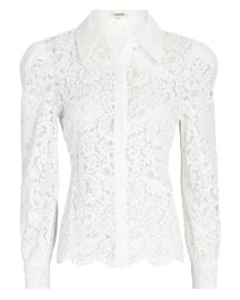 L39Agence Jenica Lace Button-Down Blouse reg at Intermix