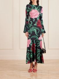 LA DoubleJ Alba floral print stretch jersey maxi dress at Net a Porter