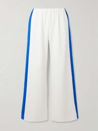 LA LIGNE Side Stripe Colby stretch recycled-crepe wide-leg pants at Net a Porter