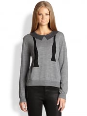 LAGENCE - Bowtie Intarsia Wool Sweater at Saks Fifth Avenue