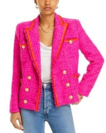 LAGENCE Alectra Peak Lapel Textured Jacket Bloomingdales at Bloomingdales