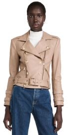 LAGENCE Billie Belted Leather Jacket at Shopbop