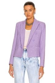 LAGENCE Brooke Double Breasted Crop Blazer in Lavender  FWRD at Forward