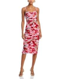 LAGENCE Caprice Floral Mesh Midi Dress Bloomingdales at Bloomingdales