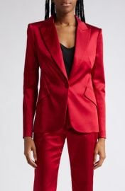 LAGENCE Chamberlain Colorblock Satin Blazer at Nordstrom