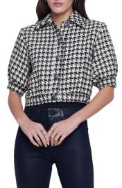 LAGENCE Cove Houndstooth Short Sleeve Jacket at Nordstrom