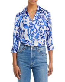 LAGENCE Dani Paisley Silk Blouse Bloomingdales at Bloomingdales