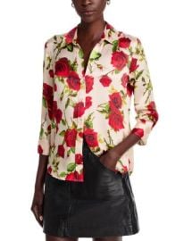 LAGENCE Dani Printed Silk Top Bloomingdales at Bloomingdales