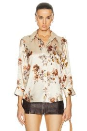 LAGENCE Dani Shirt in Buff Rose Floral FWRD at FWRD