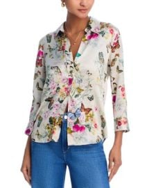 LAGENCE Dani Silk 34 Sleeve Shirt Bloomingdales at Bloomingdales