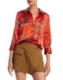 LAGENCE Dani Silk Blouse Bloomingdales at Bloomingdales