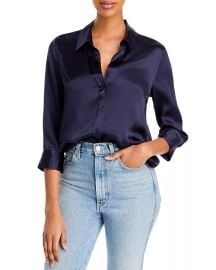 LAGENCE Dani Silk Charmeuse Blouse Bloomingdales at Bloomingdales