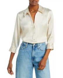 LAGENCE Dani Silk Charmeuse Blouse Bloomingdales at Bloomingdales