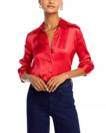 LAGENCE Dani Silk Charmeuse Blouse Bloomingdales at Bloomingdales