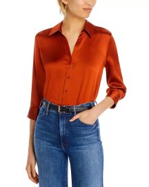 LAGENCE Dani Silk Charmeuse Blouse Bloomingdales at Bloomingdales