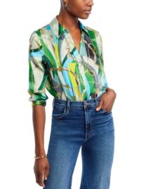 LAGENCE Dani Silk Printed Blouse Bloomingdales at Bloomingdales