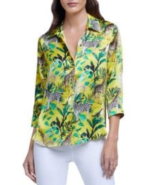 LAGENCE Dani Silk Three Quarter Sleeve Blouse   Bloomingdales at Bloomingdales