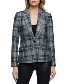 LAGENCE Diana Metallic Plaid Blazer Bloomingdales at Bloomingdales