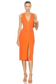 LAGENCE Domino Sleeveless Button Dress in Tangerine FWRD at FWRD