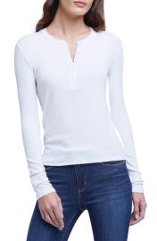 LAGENCE Faith Long Sleeve Henley at Nordstrom