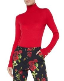 LAGENCE Floral Turtleneck Sweater Bloomingdales at Bloomingdales