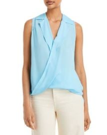 LAGENCE Gabriella Silk Faux-Wrap Top Bloomingdales at Bloomingdales